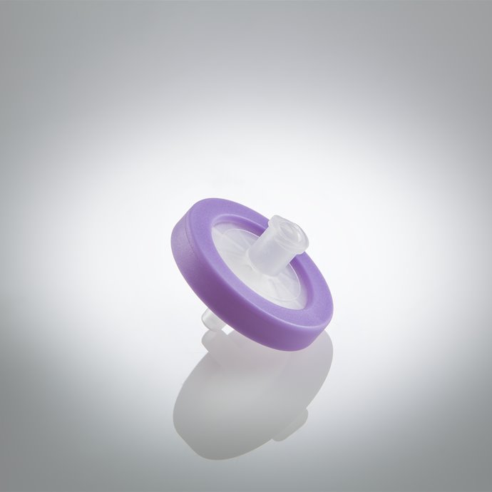 Syringe Filter, PTFE, 25mm*0.22µm, Purple Hydrophobic
